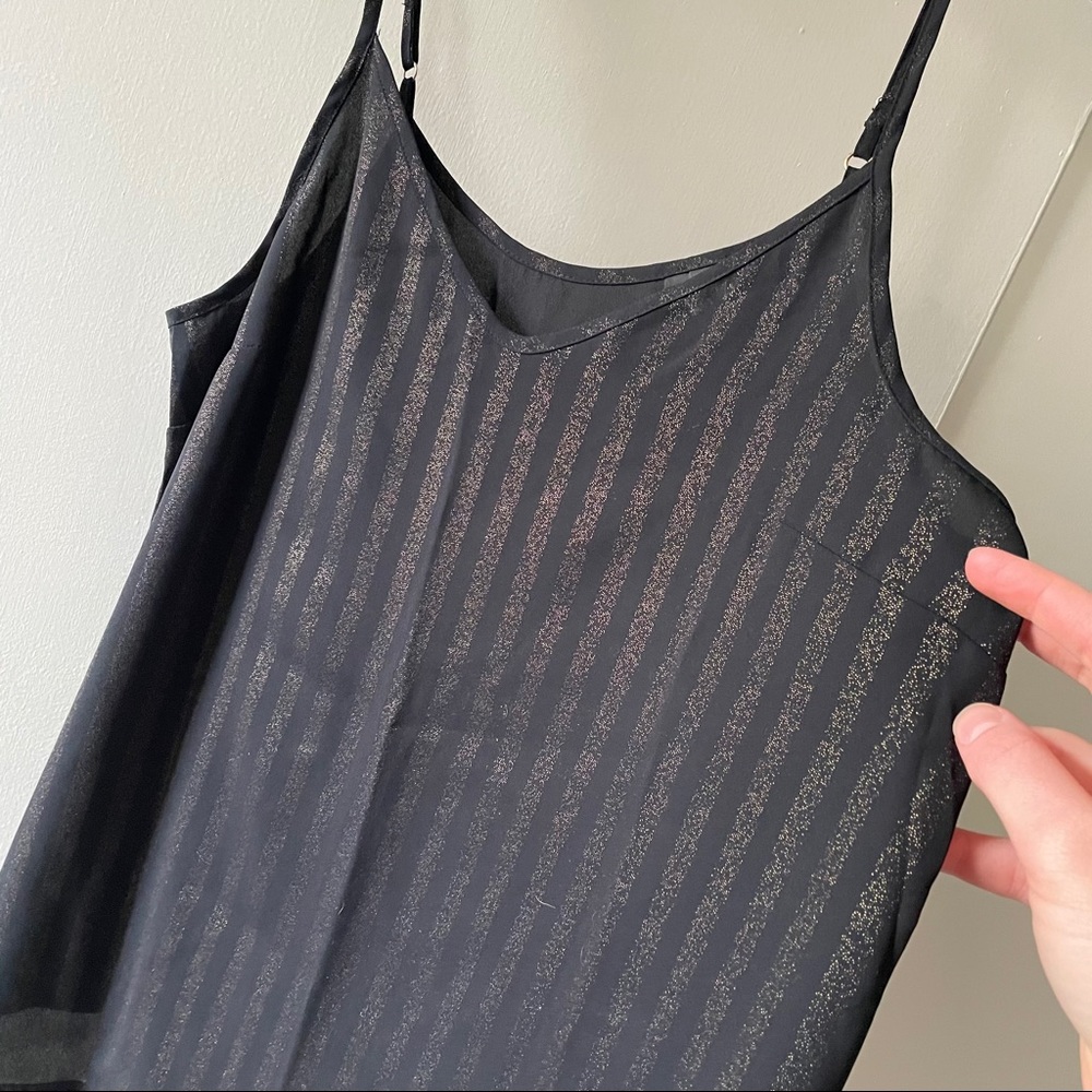 Black and Gold Striped Top